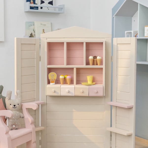 MissPompadour Kreidefarbe für Möbel Beige und Warm 750ml - Holzfarbe, Holzlack matt innen - für Kinderzimmer, Möbelfarbe ohne Schleifen - Kreidefarbe für Holz, Metall, Kunststoff - LittlePomp