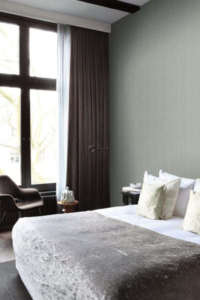 Origin Wallcoverings Tapete Gewebeoptik Grau - 53 cm x 10.05 m - 347629