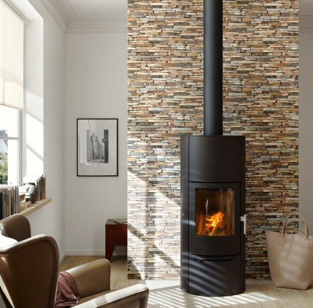 Steinwand-Tapete mit natürlicher Steinoptik für Innenräume