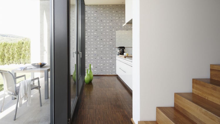 Hängelampe mit Drahtgeflecht