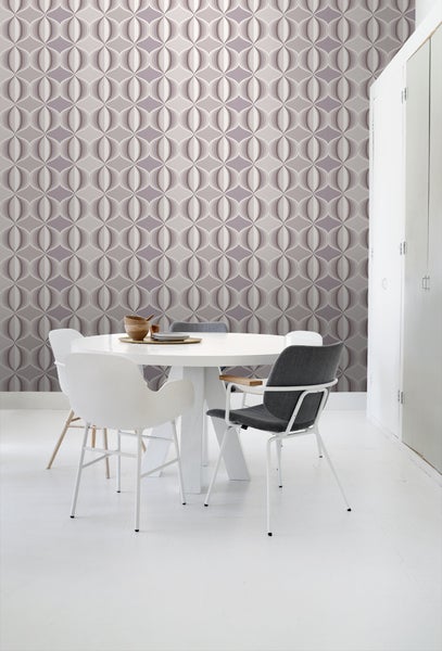 ESTAhome Tapete grafisches Muster Taupe - 53 cm x 10.05 m - 135433