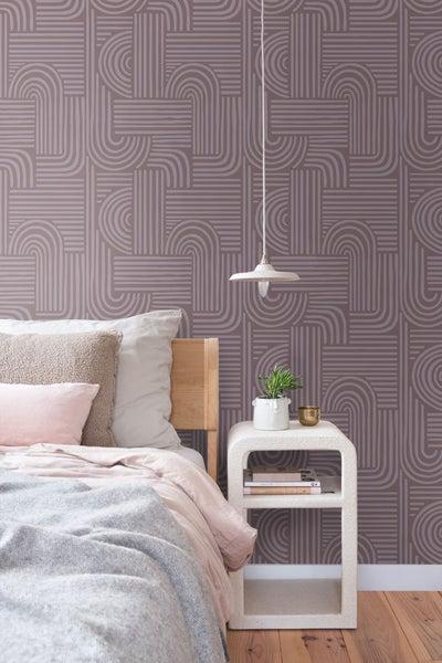 ESTAhome Tapete 3D-Muster mauve-violett - 50 x 900 cm - 131487