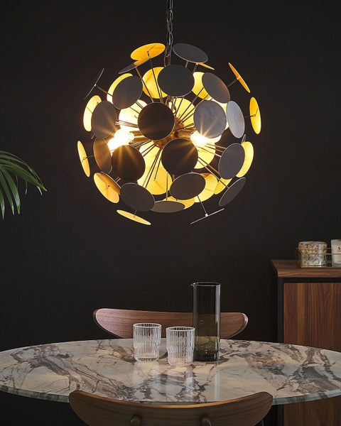 Hängeleuchte MARITSA Metall Schwarz / Gold