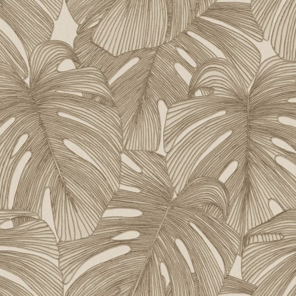 Origin Wallcoverings Tapete 3D Muster Blätter Beige - 50 x 900 cm - 347916
