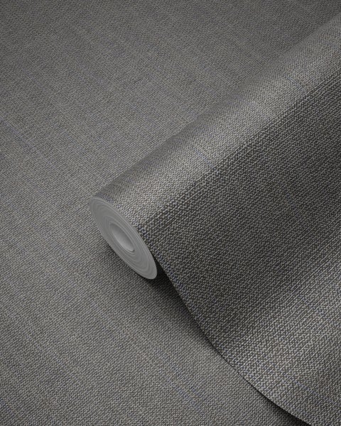 Origin Wallcoverings Tapete 3D Grasmuster Leinen-Optik Dunkelbraun - 53 cm x 10.05 m - 347360