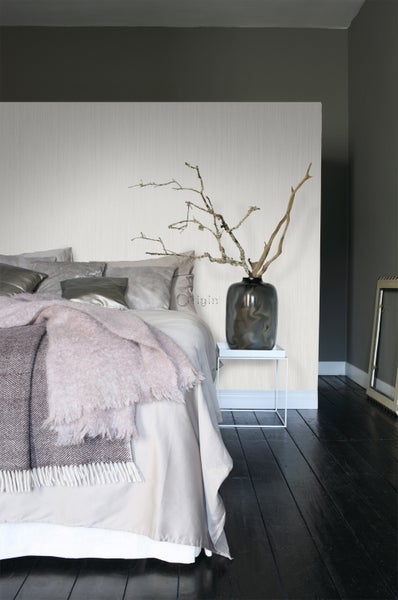 Origin Wallcoverings Tapete feine Streifen Dunkelgrau - 53 cm x 10,05 m - 346617
