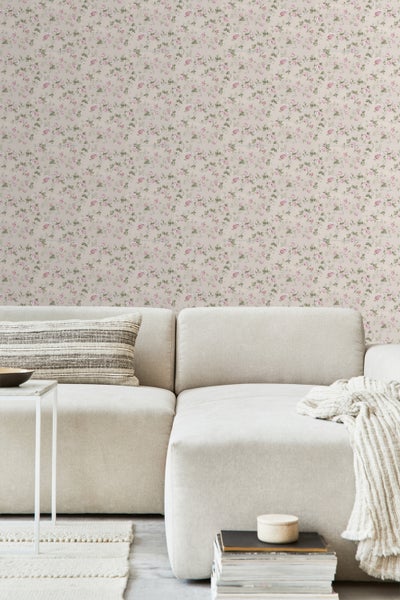 Sanders und Sanders Tapete Blumen Beige und Altrosa - 53 cm x 10 m - 640399