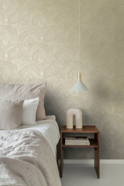 Origin Wallcoverings Tapete tropische Blätter Sandbeige - 53 cm x 10.05 m - 348025