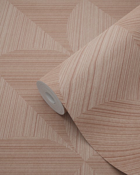 Origin Wallcoverings Tapete 3D Muster Terrakottarosa - 53 cm x 10.05 m - 347937