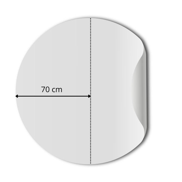 ESTAhome selbstklebende runde Tapete Weltkarte Schwarz-Weiß - Ø 140 cm - 159009