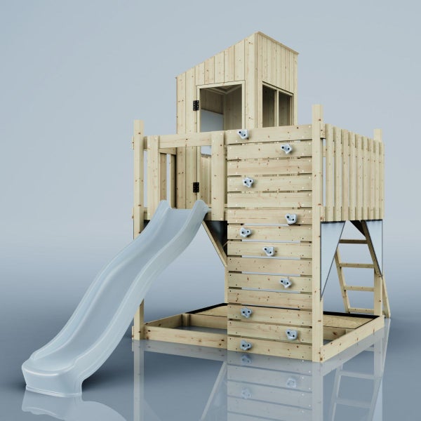 OutdoorToys Spielhaus Mondlicht Kinderspielhaus aus Holz in Blau, Kinderhaus Holzhaus Kinder