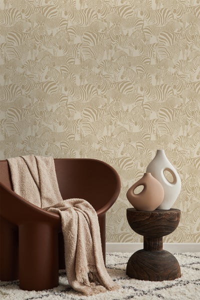 Origin Wallcoverings Tapete Zebras Beige - 50 x 900 cm - 347910