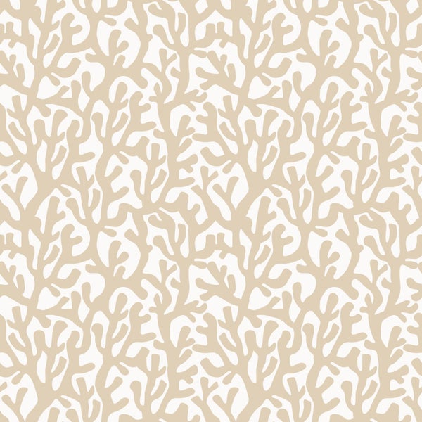 ESTAhome Tapete Koralle Beige und Weiß - 50 x 900 cm - 131009