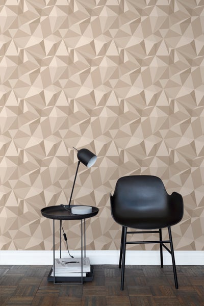 Sanders und Sanders Tapete 3D-Muster Beige - 50 x 900 cm - 935272