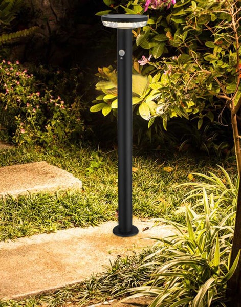 Solar Wegeleuchte Piran 80 cm schwarz 600 lm Bewegungsmelder + Dauerlicht 11023