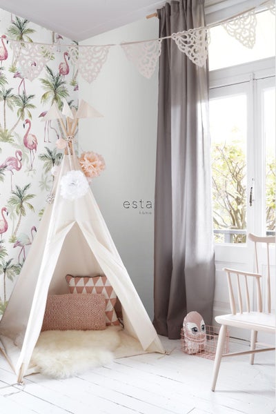 ESTAhome XXL-Vliestapete Flamingos Rosa - 50 x 900 cm - 158844