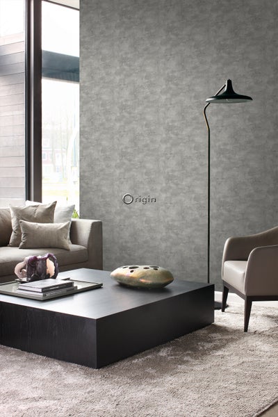 Origin Wallcoverings Tapete Betonoptik Dunkelgrau - 53 cm x 10.05 m - 347605
