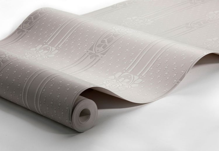 Borastapeter Tapete Blumenmuster im Jugendstil Grau - 53 cm x 10.05 m - 660081