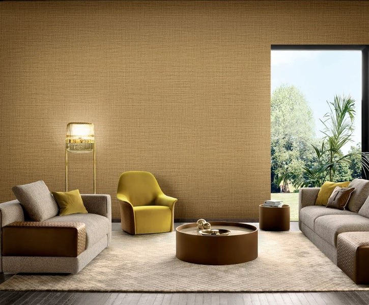 Nahaufnahme einer Tapete mit Stoffstruktur