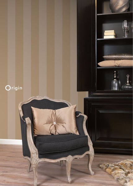 Origin Wallcoverings Tapete Streifen Beigebraun - 53 cm x 10.05 m - 345420