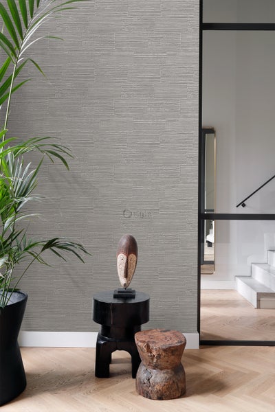 Origin Wallcoverings Tapete Steinoptik Taupe - 53 cm x 10.05 m - 347573