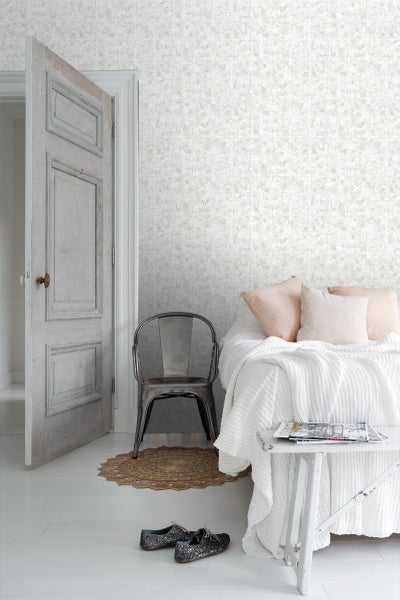 ESTAhome Tapete Fliesenmuster Hellgrau - 53 cm x 10.05 m - 148335