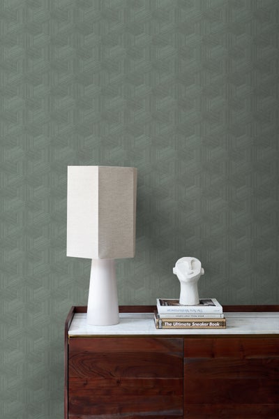 Origin Wallcoverings Tapete 3D-Muster Graugrün - 50 x 900 cm - 347996