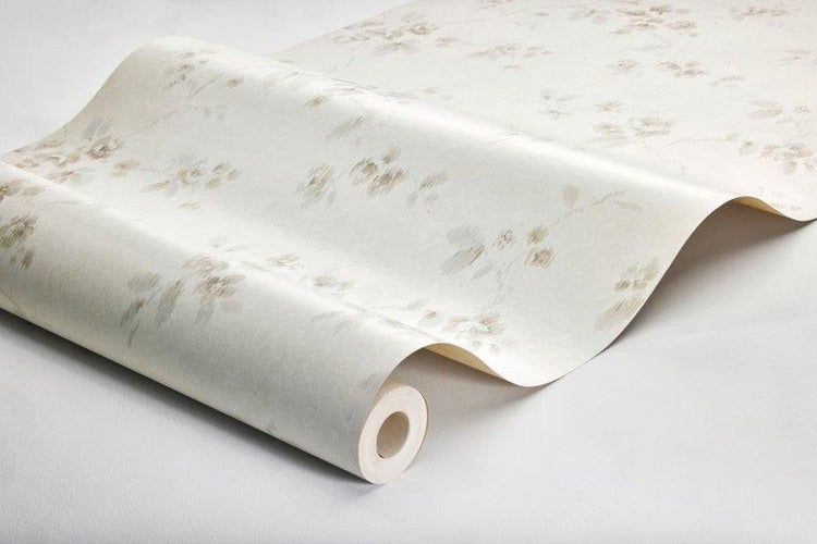 Borastapeter Tapete Blumen Hellbeige - 53 cm x 10.05 m - 660265