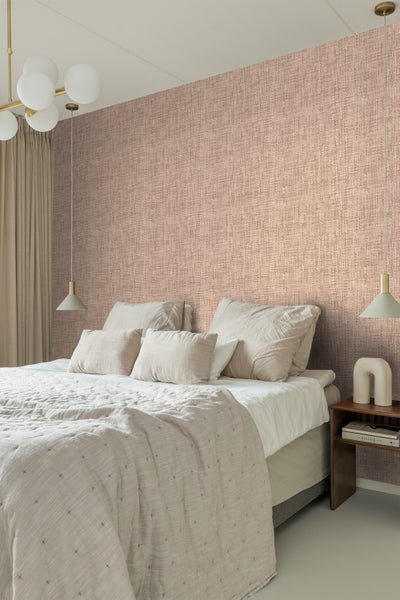 Origin Wallcoverings Tapete Leinen-Optik Terrakotta - 50 x 900 cm - 348053