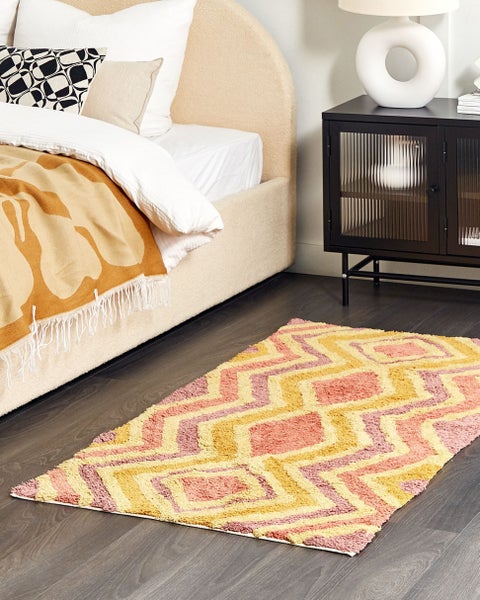 Teppich CANAKKALE Bunt 80 x 150 cm Baumwolle