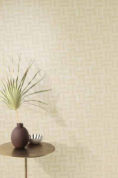 Masureel Tapete Fliesenmuster Sandbeige - 53 cm x 10.05 m - 631067