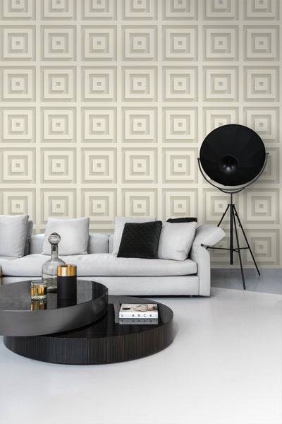 Origin Wallcoverings Tapete 3D-Quadrate Weiß - 50 x 900 cm - 347972