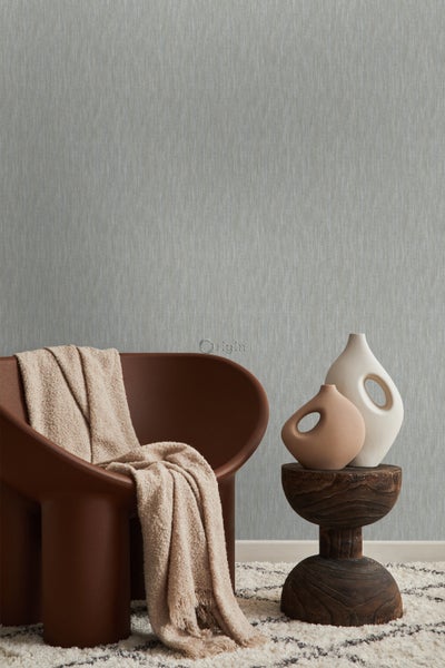 Origin Wallcoverings Tapete 3D Grasmuster Leinen-Optik Taupe - 53 cm x 10.05 m - 347314