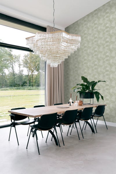 Origin Wallcoverings Tapete 3D-Muster Hell Graugrün - 0.53 x 10.05 m - 347984