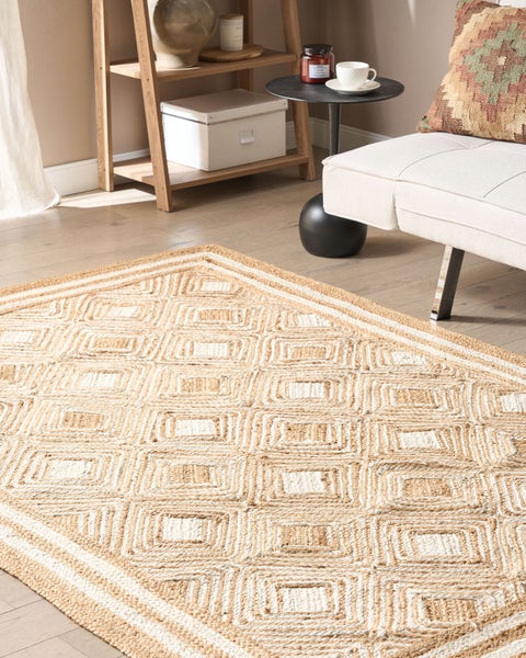 Teppich MENGEN Beige 160 x 230 cm Jute