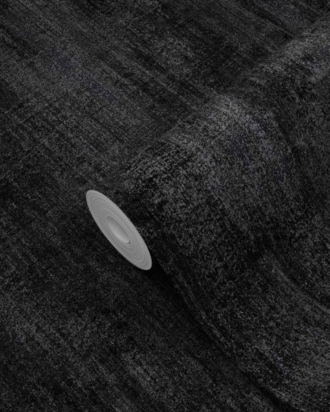 ESTAhome Tapete mit malerischem Effekt Schwarz - 53 cm x 10.05 m - 127640