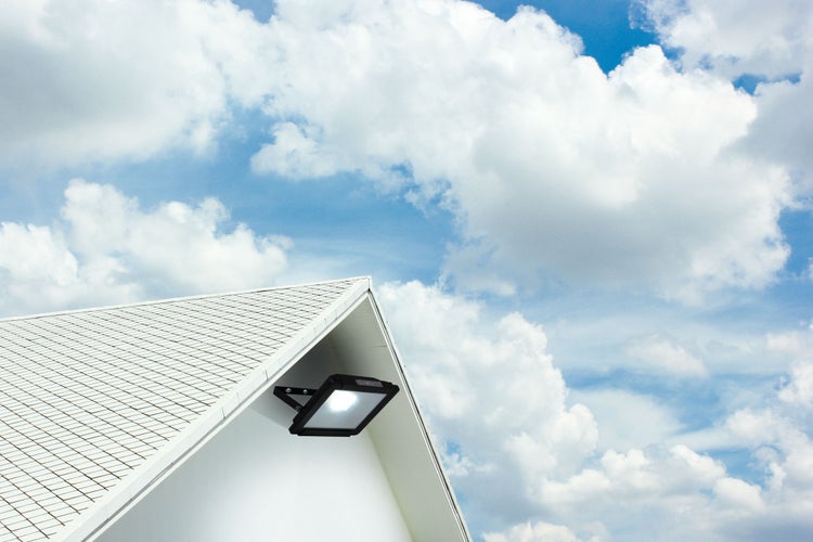 LED-Außenleuchte Strahler 30W , aus Metall und Glas in Schwarz, mit integrierter LED