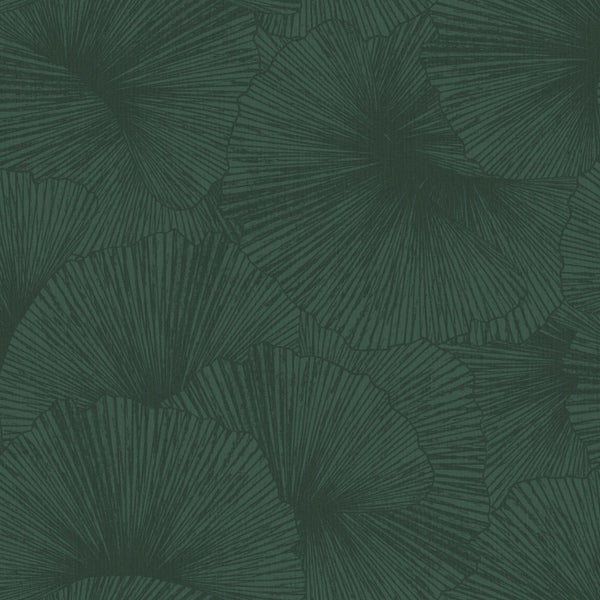 Origin Wallcoverings Tapete 3D Muster Blätter Dunkelgrün - 50 x 900 cm - 348011