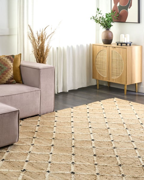 Teppich KALEKOY Beige 300 x 400 cm Jute