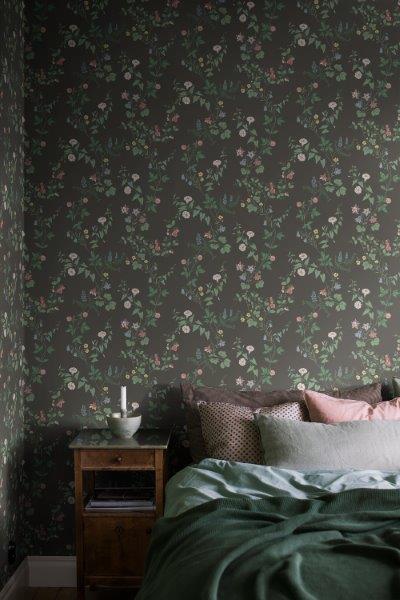 Borastapeter Tapete Feldblumen Braun - 53 cm x 10.05 m - 660389