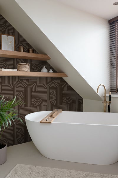 ESTAhome Tapete 3D-Muster Dunkelbraun - 50 x 900 cm - 139940