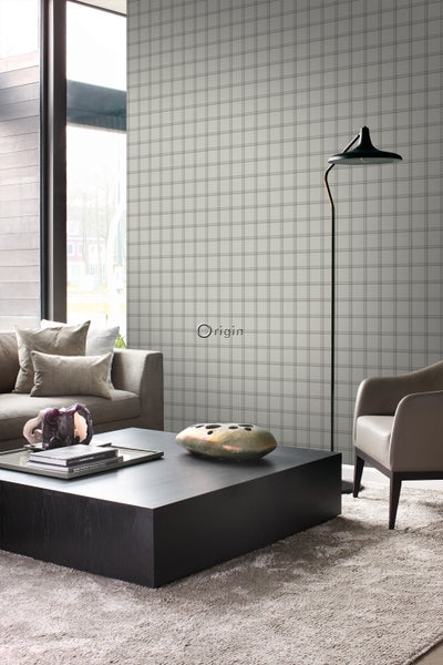 Origin Wallcoverings Tapete Karomuster Beige - 0,53 x 10,05 m - 347620