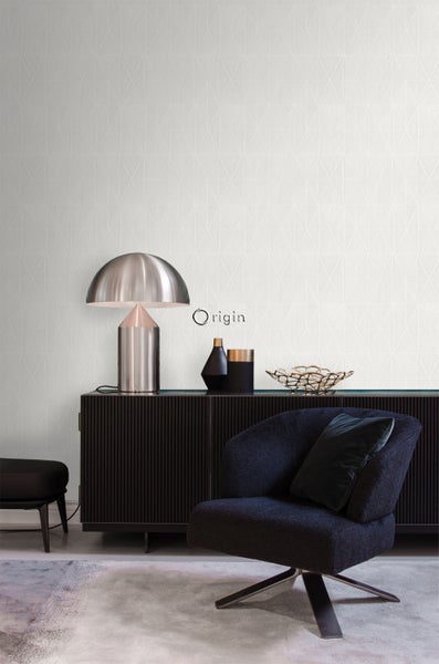 Origin Wallcoverings Tapete grafische Form Crême-Weiß - 53 cm x 10.05 m - 347212