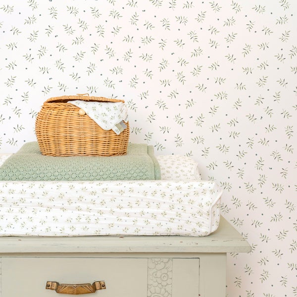 Vliestapete Kinderzimmer Blueberry Leaves 10mx52cm