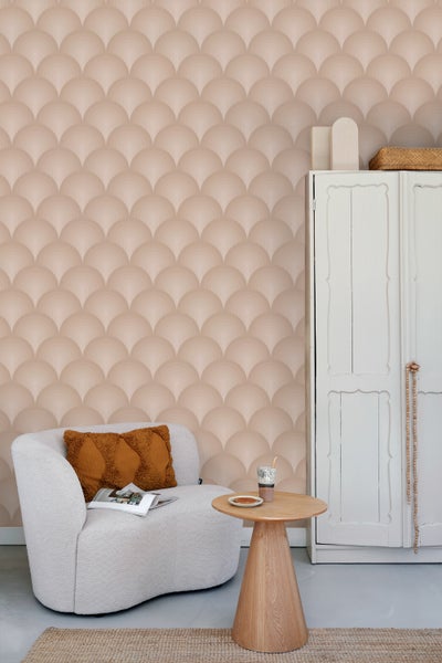 ESTAhome Tapete 3D Muster Terrakottarosa - 50 x 900 cm - 131119