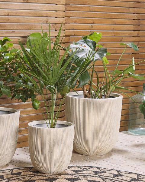 Blumenkübel CHIOS 44 cm Beige
