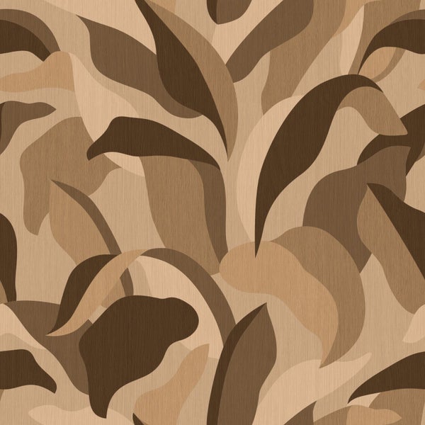 Origin Wallcoverings Tapete tropische Blätter Braun - 50 x 900 cm - 348064