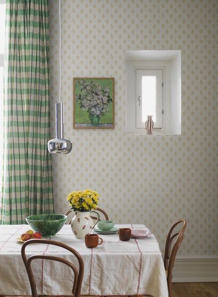 Borastapeter Tapete Blumen Gelb - 53 cm x 10.05 m - 662637