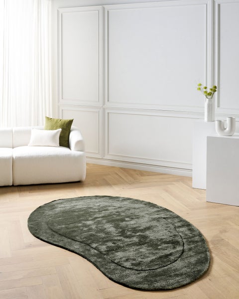Teppich MASSO Dunkelgrün 160 x 230 cm Viskose