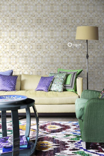 Origin Wallcoverings Tapete kubistisches Muster Beige - 53 cm x 10.05 m - 346907